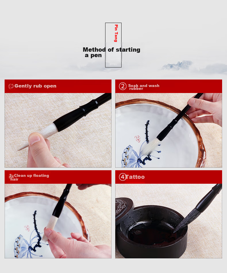 [Lowest Price Online] Liupintang Deyingxiangshou Beginner's Wolf And Sheep Calligraphy Brush for Chinese Painting, Large Regular Script Medium Regular Script Small Regular Script Brush, Four Treasures of The Study Huzhui Brush, Medium Regular Script, 1 Piece 15