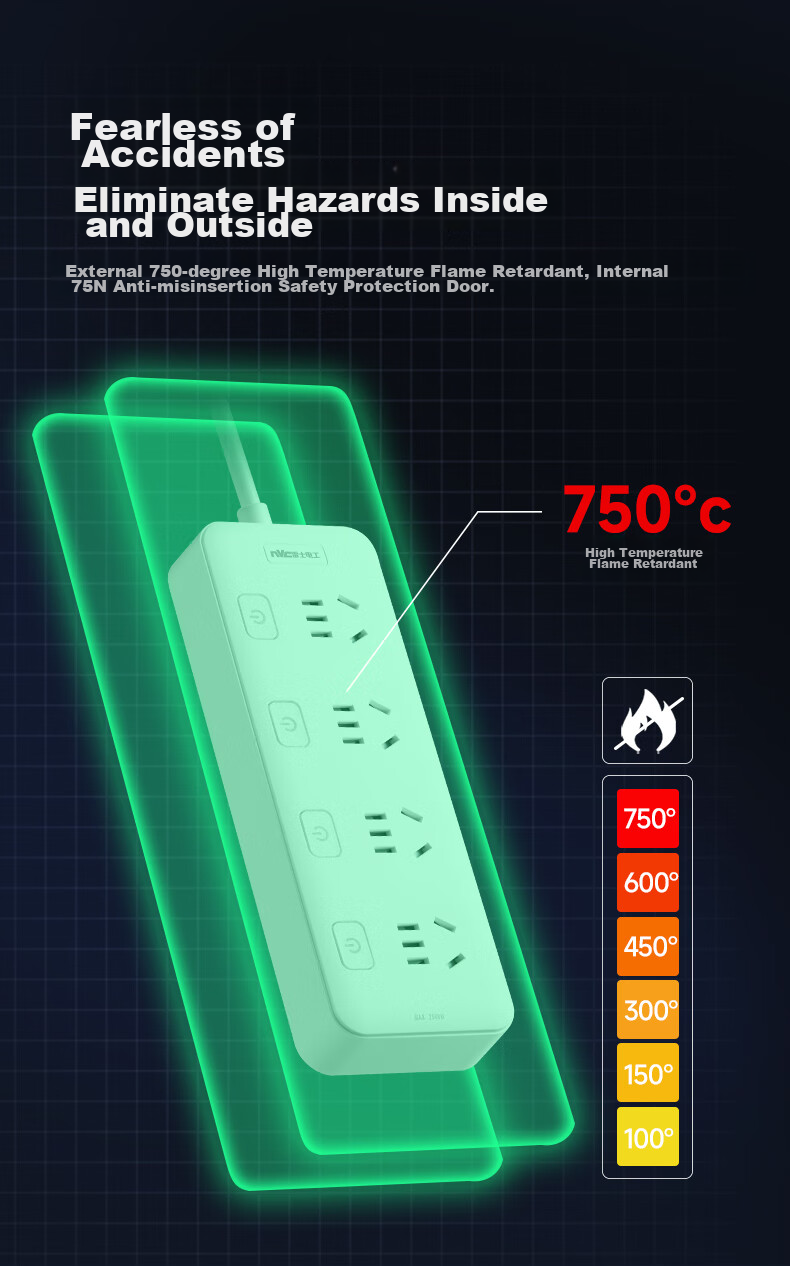 NVCleishidiangong 4-Outlet 1.8m Power Strip, Extension Cord, Socket Board, EP443 9