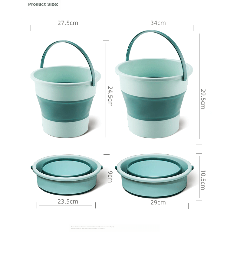 Bendi Car-Mounted Outdoor Water Storage Bucket, 17L Single Foldable Fishing Bucket, Travel Car Wash Household Portable Foot Soaking Bucket, Large Water Container 17