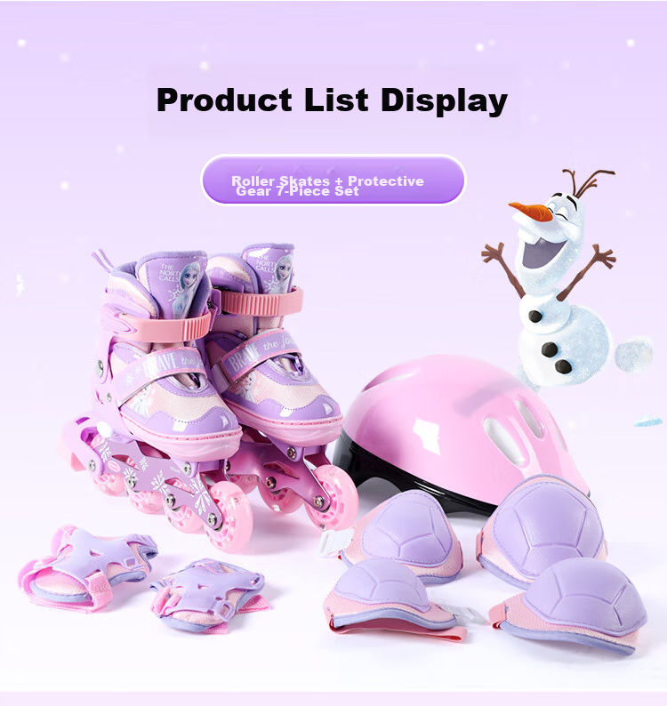 Disney Ice Skates for Children, Adjustable Professional Roller Skates for Boys And Girls Beginners, Birthday Gift 20