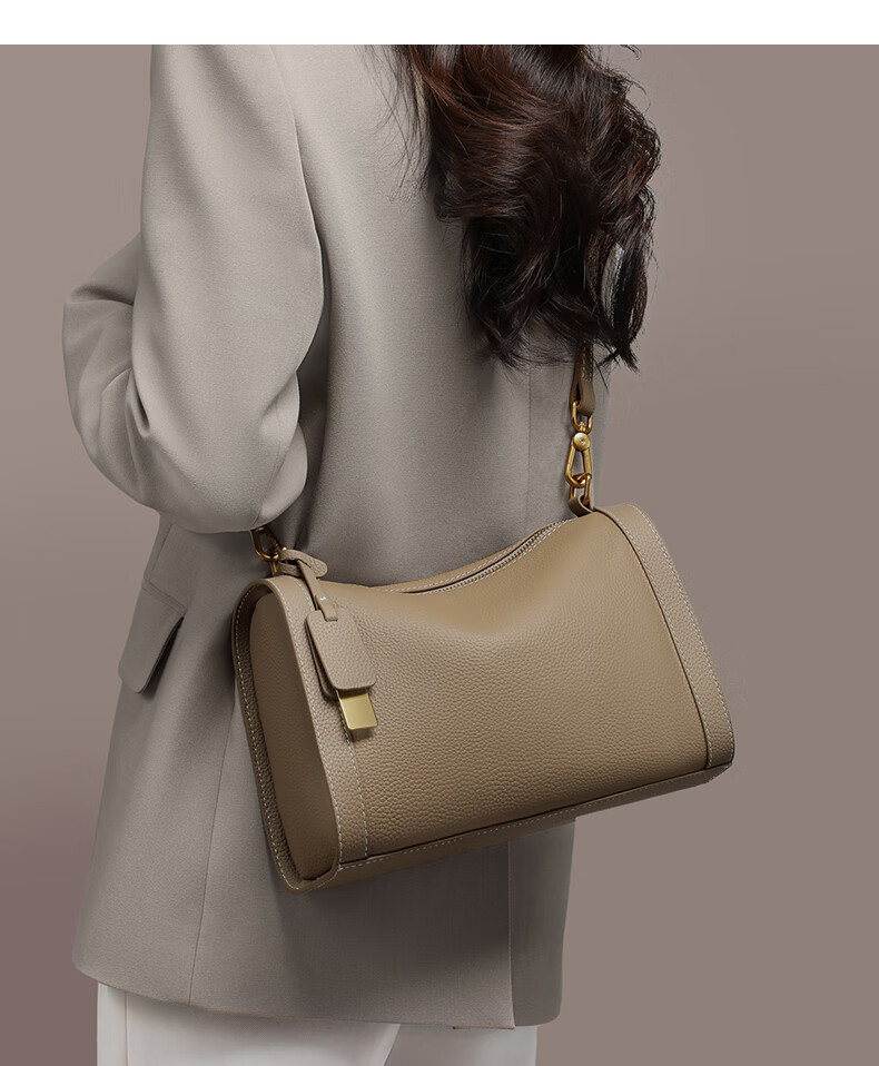 Aiqinghai Leather Handbag, Women's Crossbody Bag, Shoulder Bag, Underarm Bag, Brand Birthday Mother's Day Gift, Practical Present for Mom 1