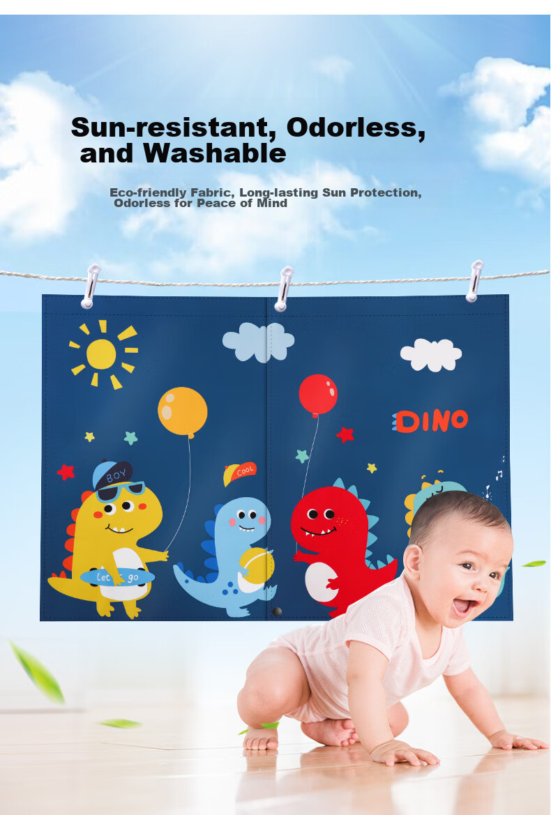 Dijialun Car Sunshade, Heat Insulation, Sun Protection, Baby Light Blocker, Magnetic Retractable Curtain, Car Window Shade, Rear Side - Single Piece 14