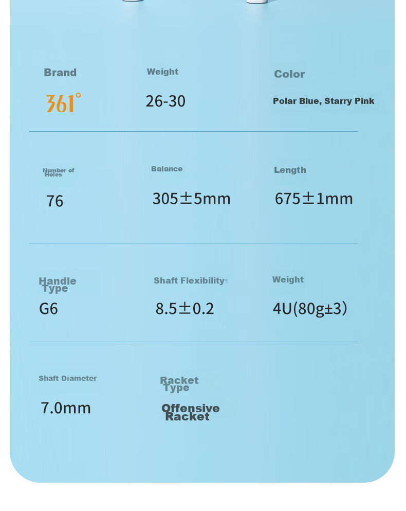 361° Ultra-Light Full Carbon Badminton Racket, Single Racket, High-Power Offensive Type, Pre-Strung Finished Racket 15