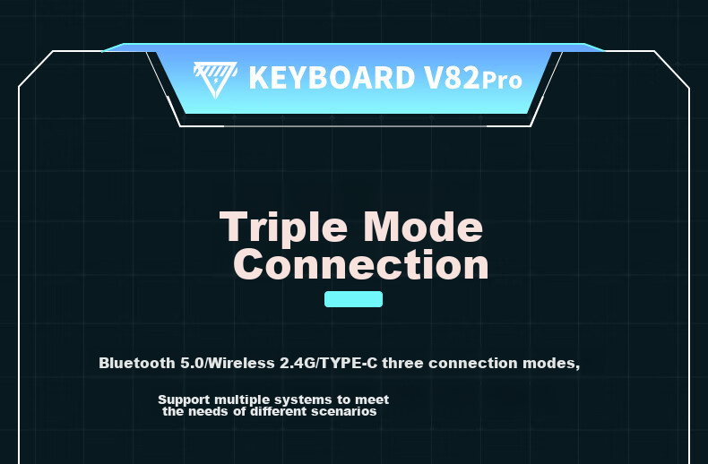 EWEADN V82pro Small Ice Sugar Wireless Bluetooth Tri-Mode Custom Mechanical Feel Keyboard, 82 Keys, for Office, E-Sports Gaming, Laptop Peripherals, Ivory White Wind Chrysanthemum Switch 15