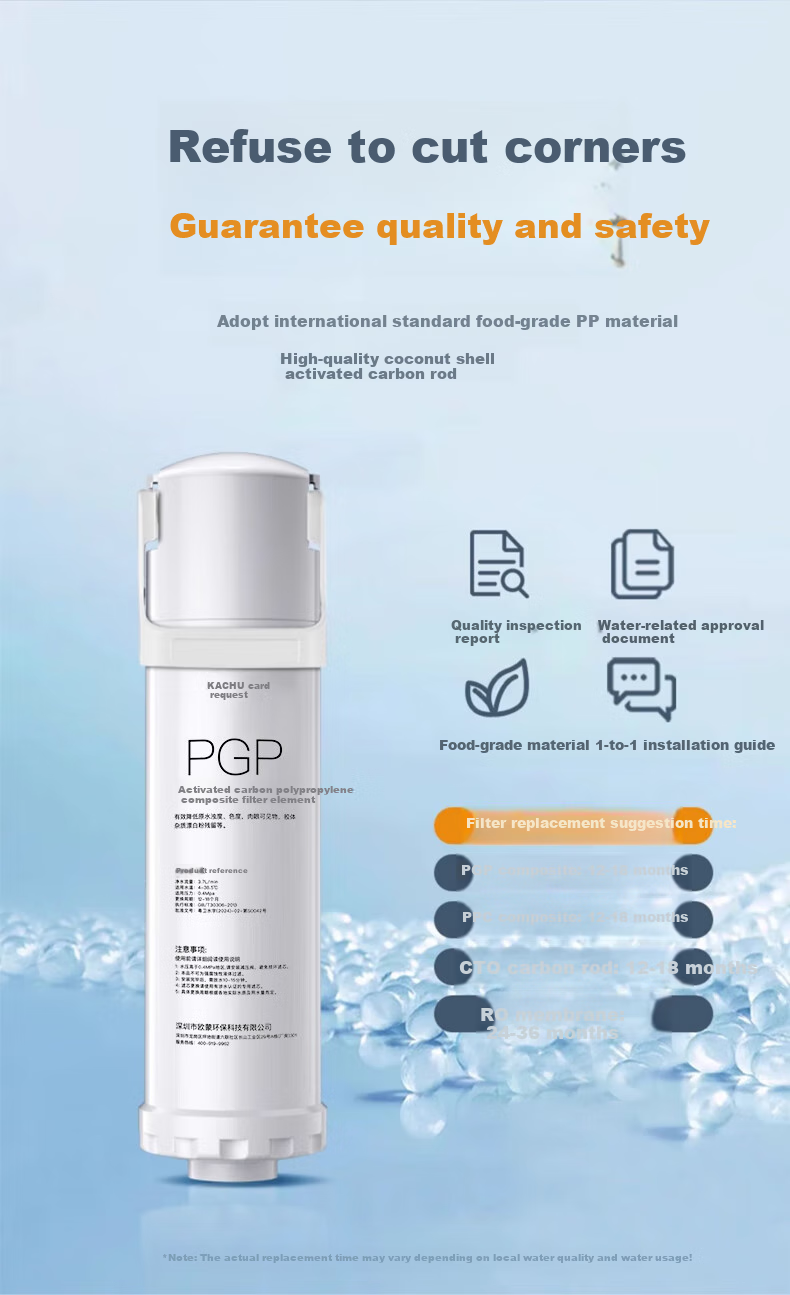 Kaqiu Compatible Universal Qinyuan Water Purifier Filter Cartridge Full Set Modular Kit PP Polypropylene Melt-Blown UDF Pre-Filter Granular Activated Carbon CTO Carbon Rod R5-01E/H/D Complete Set 2