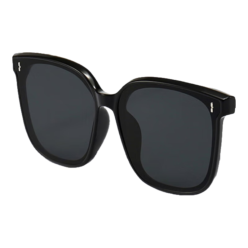 Boshide Sunglasses, Large Frame Fashionable Retro Sunglasses with UV Protection, Black Frame with Gray Lenses