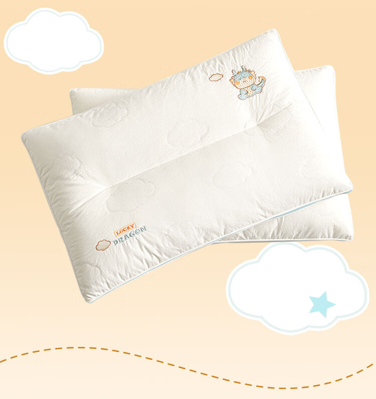 Dohia Pillow Core, European Light Luxury Embroidered Silk Fiber Pillow, Student And Adult Soft Pillow Core, Single Pack, 74*48cm 3