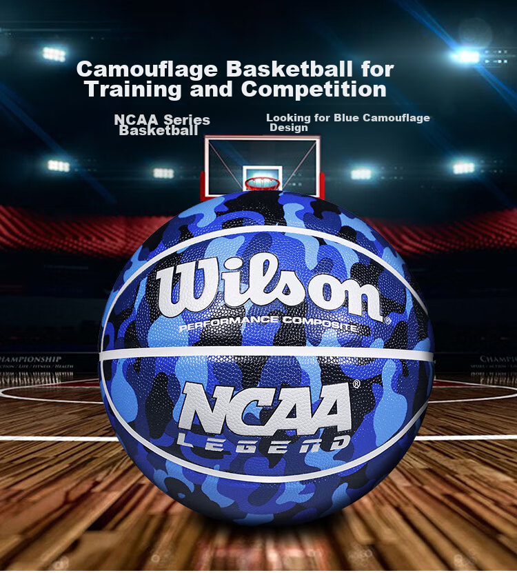 Wilson NCAA Series Camouflage Pattern Campus Indoor And Outdoor Size 7 Basketball Training Wear-Resistant WTB0929ROIB07CN 1