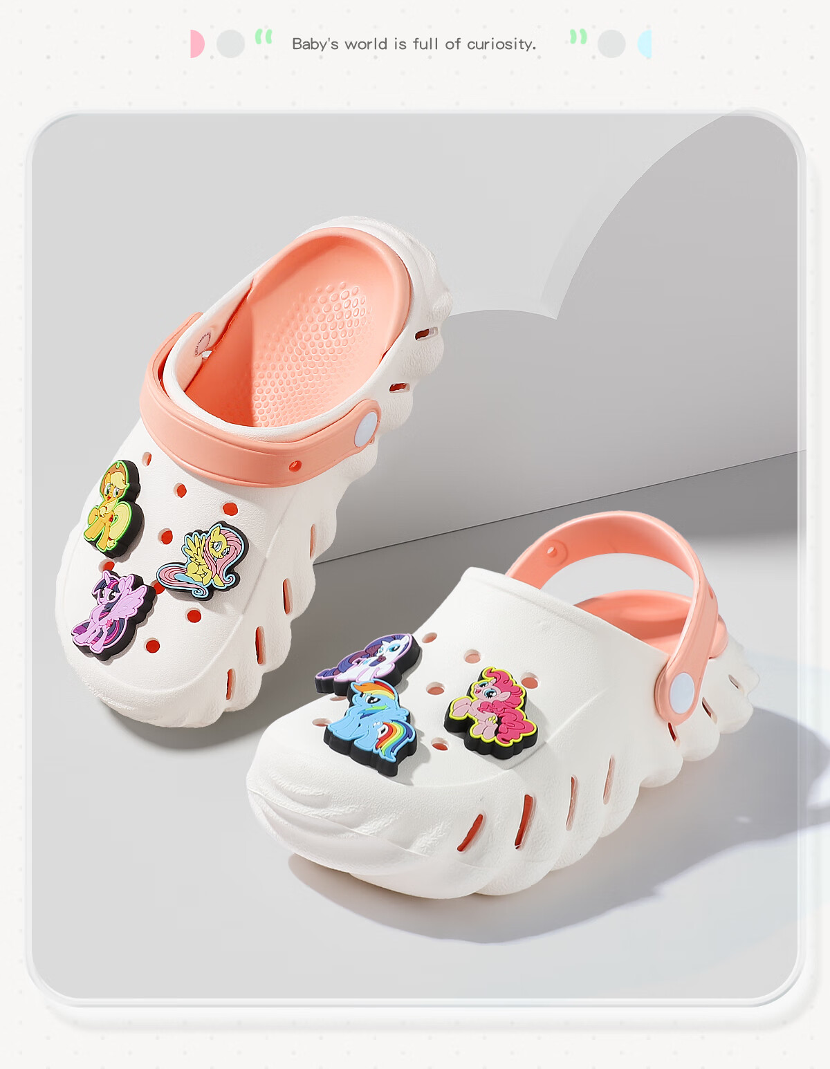 My Little Pony Kids Slippers Girls Summer Sandals Beach Shoes Round Logo Purple Size 36-37 8