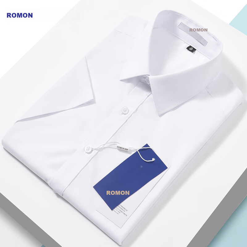 Мужская рубашка ROMON, свободного кроя, с коротким рукавом, повседневная, деловая, размер 38, черная