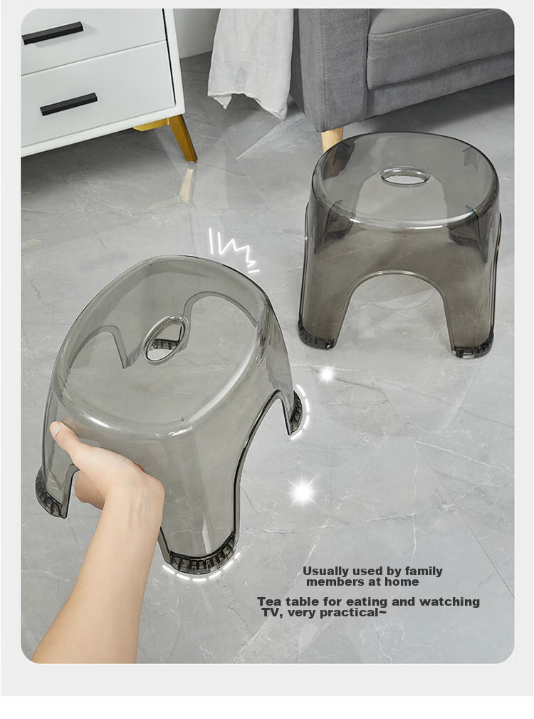 Youjialiangpin Small Stool, Household Thickened Children's Plastic Low Stool, Non-Slip Stool, Large Footstool, Toilet Stool 3
