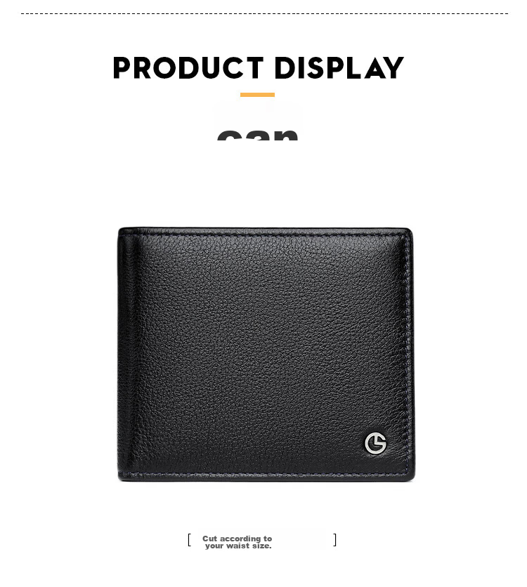 Goldlion Men's Wallet, Short Bifold Leather Wallet with Multiple Card Slots, Wooden Gift Box Billfold, Birthday Gift 10