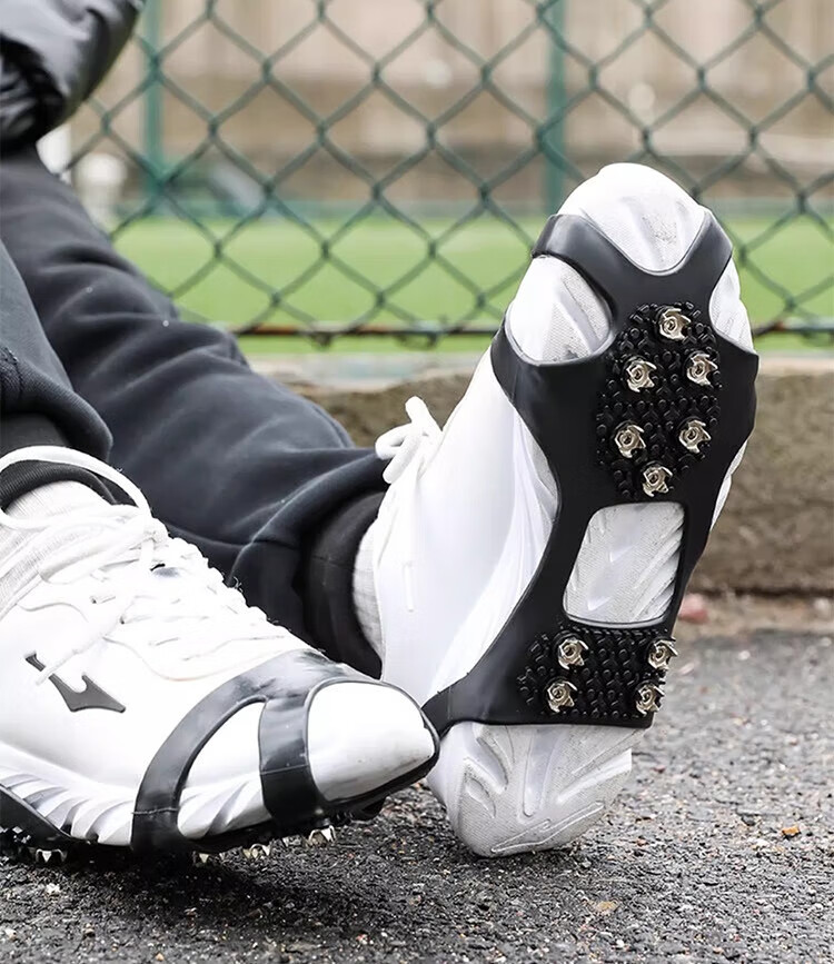 Dipuer Ice Claw Non-Slip Shoe Covers with 10 Teeth, Snow Anti-Slip Cleats, Snow Covers with Cleats, Outdoor Ice Grip Foot Covers, Size 40-45 8