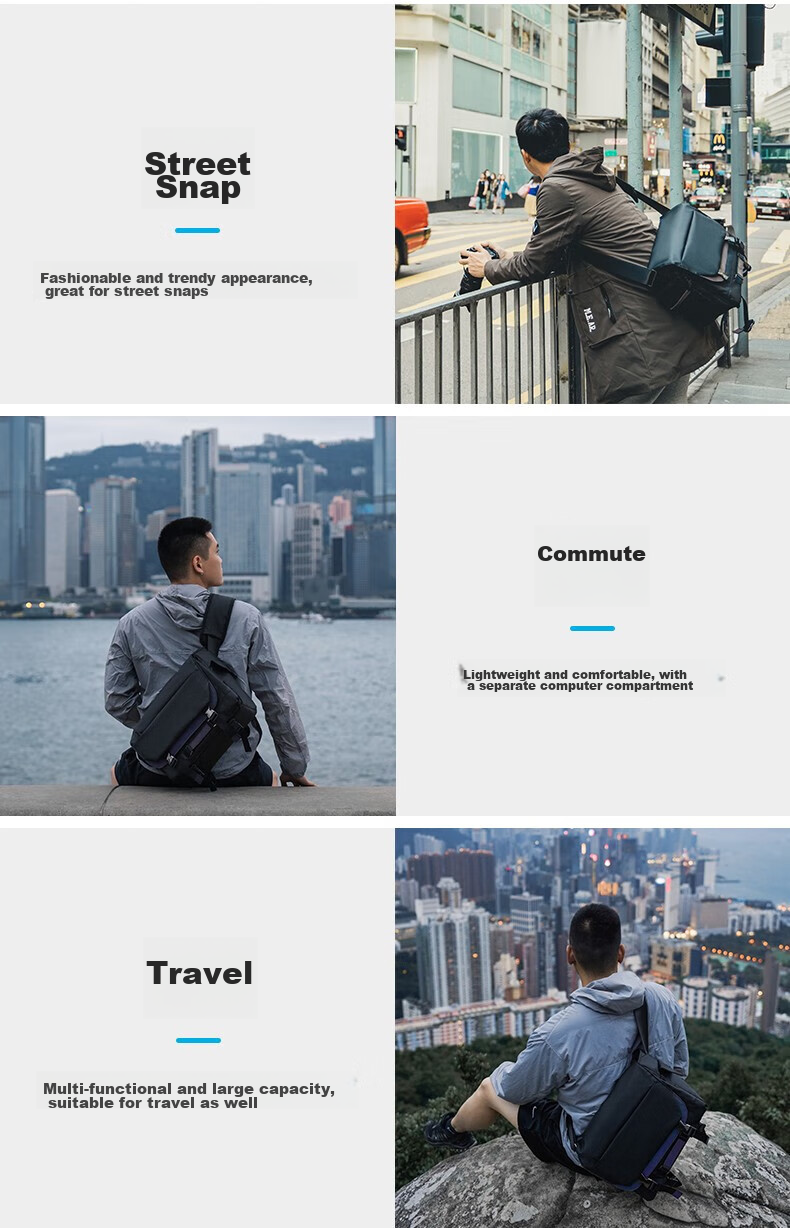 CWATCUN Shoulder Camera Bag, Photography Bag, Crossbody And Shoulder Professional Camera Bag, Stylish Commuter Bag Suitable for Fuji, Sony, Canon, Leica DSLR Camera Bags 4