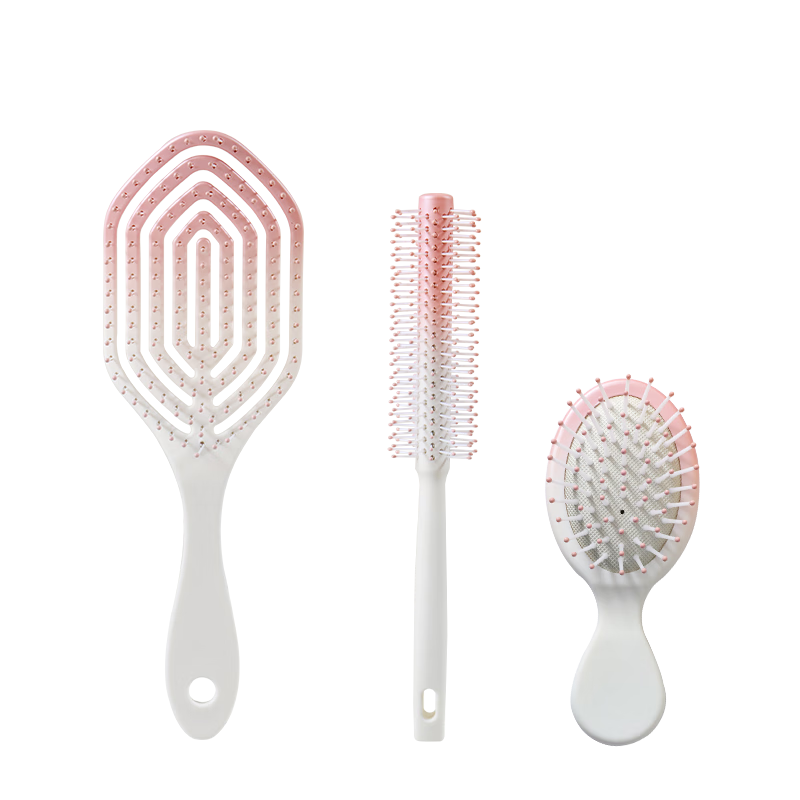 JD Original Standing Long-Handle Bone Comb, Styling Comb Set of Three Pieces, Volumizing Hair Styling Tool