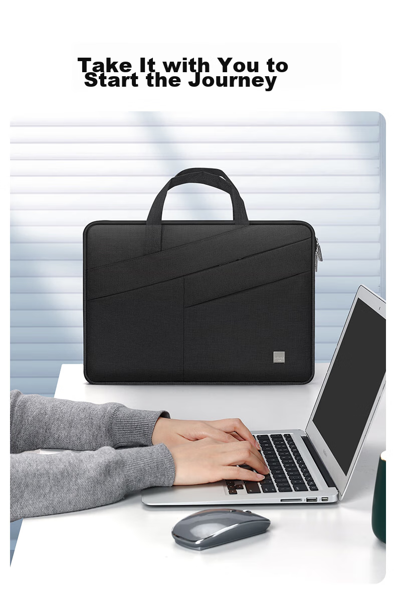 Biyoumei Laptop Bag, Handheld Slim Style, 14-Inch Notebook Briefcase, Suitable for Apple, Huawei, Xiaomi, Lenovo 16