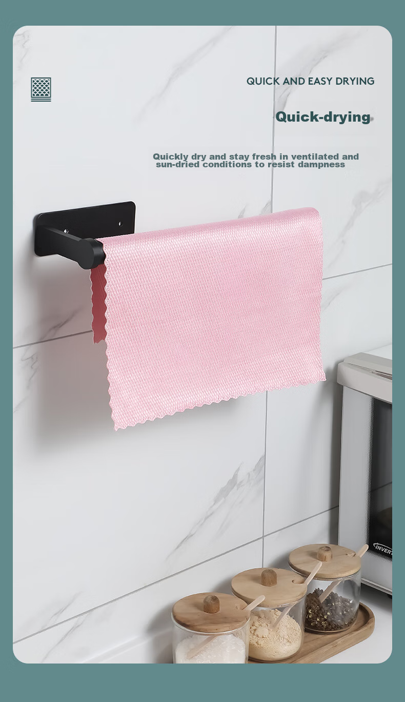 Jiabangshou Fish Scale Cleaning Cloth, 25*25cm*5 Pieces, Wet And Dry Use, for Glass, Mirror, Cups, Household Use, Absorbent Scouring Pad 10