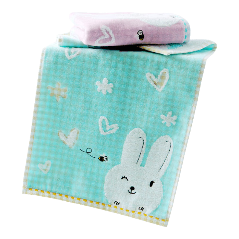 KING SHORE Class A Children's Towel, Pure Cotton 100%, Face Towel, Washcloth, Kids' Towel, Soft And Absorbent, 2 Pieces, Sports