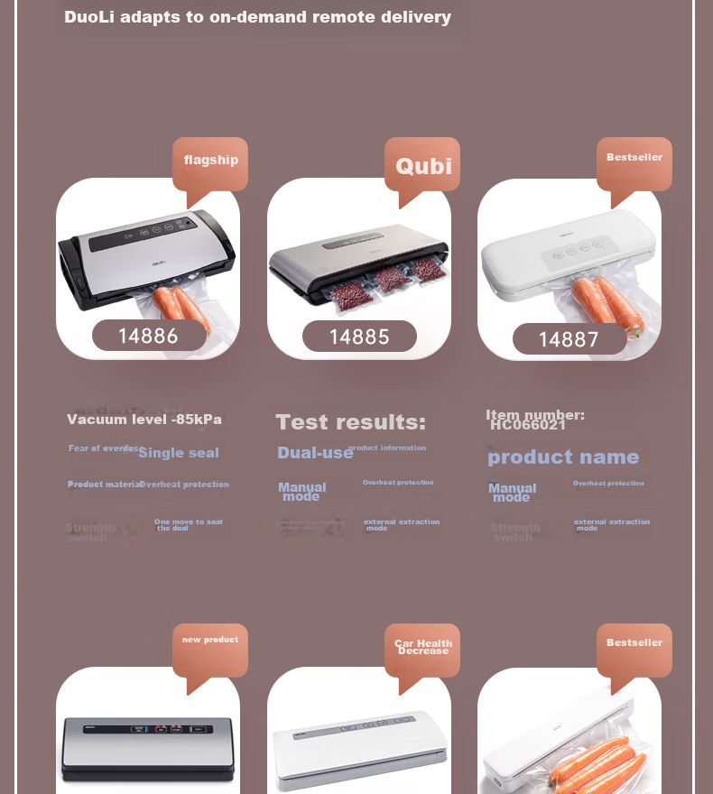Deli Vacuum Sealing Machine, Food Preservation Packaging Machine for Home And Commercial Use, with Food Vacuum Sealing Bags, Safe Food Grade Material, 30*40CM/50 Pieces, Upgraded Version 14917 13