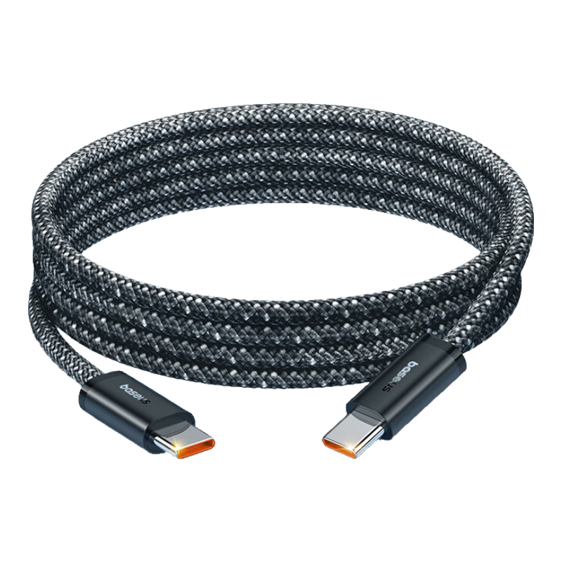 BASEUS [Supports AVS60W] Apple 18 Charging Cable, Dual Type-C Data Cable, PD100W Compatible with IPhone 17 Pro Max/16/15, Phones, Mac Computers, IPad, 2 Meters, Black
