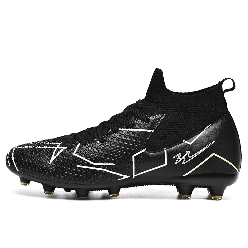 Shuangxingbate Soccer Shoes, High-Top Breathable Artificial Turf Long Studs FG Adult Training Shoes for Men, Wear-Resistant Youth Competition Soccer Cleats