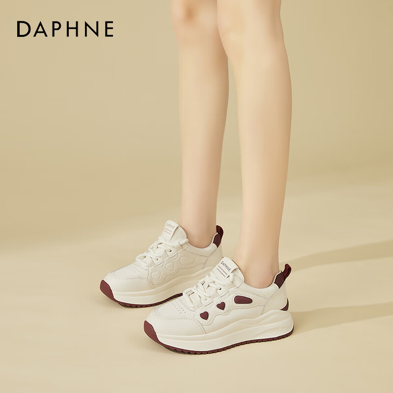 Женские кроссовки DAPHNE, модные, удобные, легкие, универсальные, для путешествий, повседневные, бежево-красные, размер 39