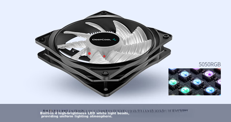 DEEPCOOL FT12 Case Cooling Fan, 12025/FOC Closed-Loop Control Motor, Ten-Level Motor, Stable Operation, 5-Year Warranty 5