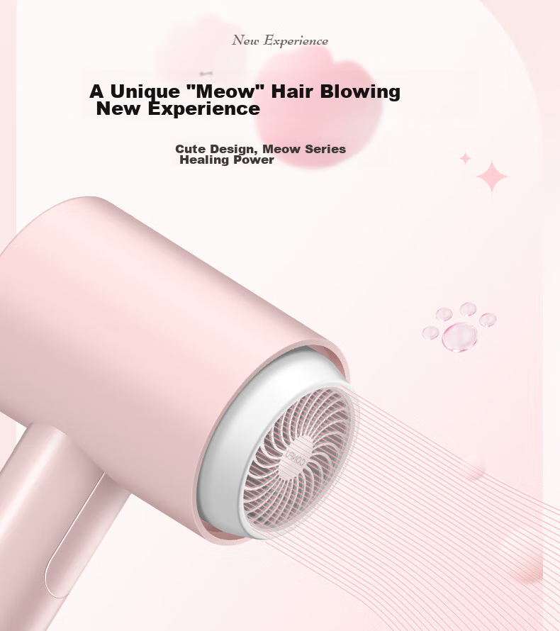 CONFU Hair Dryer for Home And Student Dormitory Use, 1100W Low Power Quick-Drying Hair Protection Non-Damaging Small Portable Folding Hair Dryer KF-3152 Light Cherry Pink Price 6