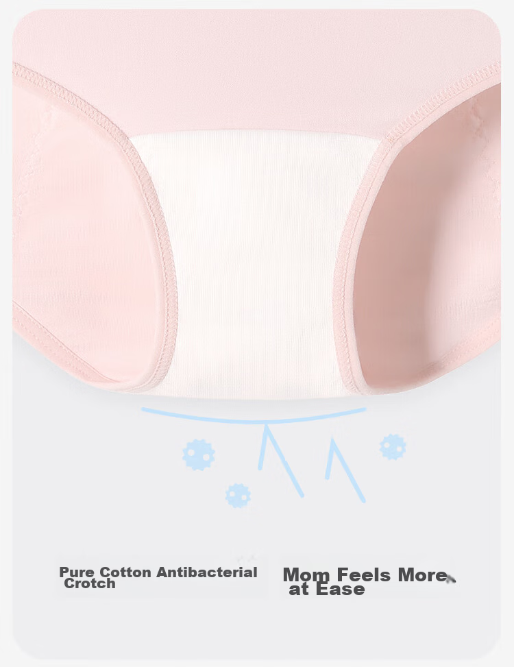 Jiusuiban Girls' Menstrual Underwear, Three-Layer Wide Leak-Proof Panties, Tummy Protection Shorts, Moisture-Wicking A-Class Triangle Briefs 5