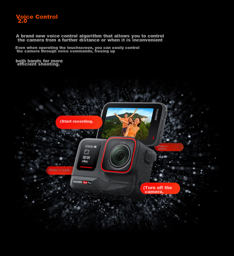 Yingshi Insta360 Ace Pro Action Camera, Leica Color, Anti-Shake Cycling Vlog, Sports Camera for Motorcycle Riding, Outdoor Travel And Diving 15