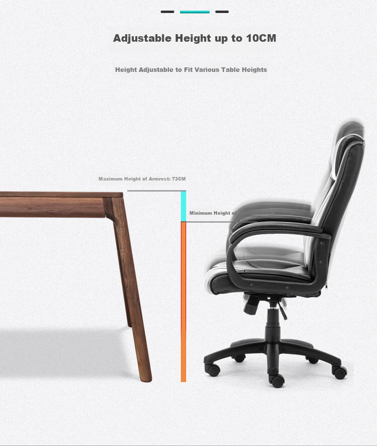 Botai Computer Chair, Executive Chair, Office Chair, Swivel Chair, Staff Chair, Home Chair, Black Leather Chair 9230 10