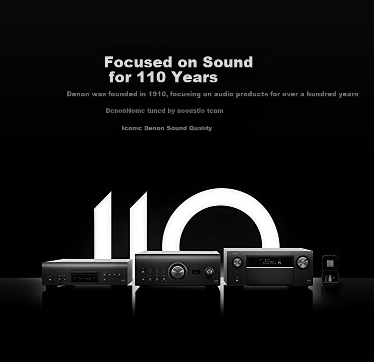 DENON HOME 150 NV Wireless Hi-Fi Speaker, WiFi Bluetooth USB Stereo, Compatible with Aux And Multi-Room Music System, Gift 2