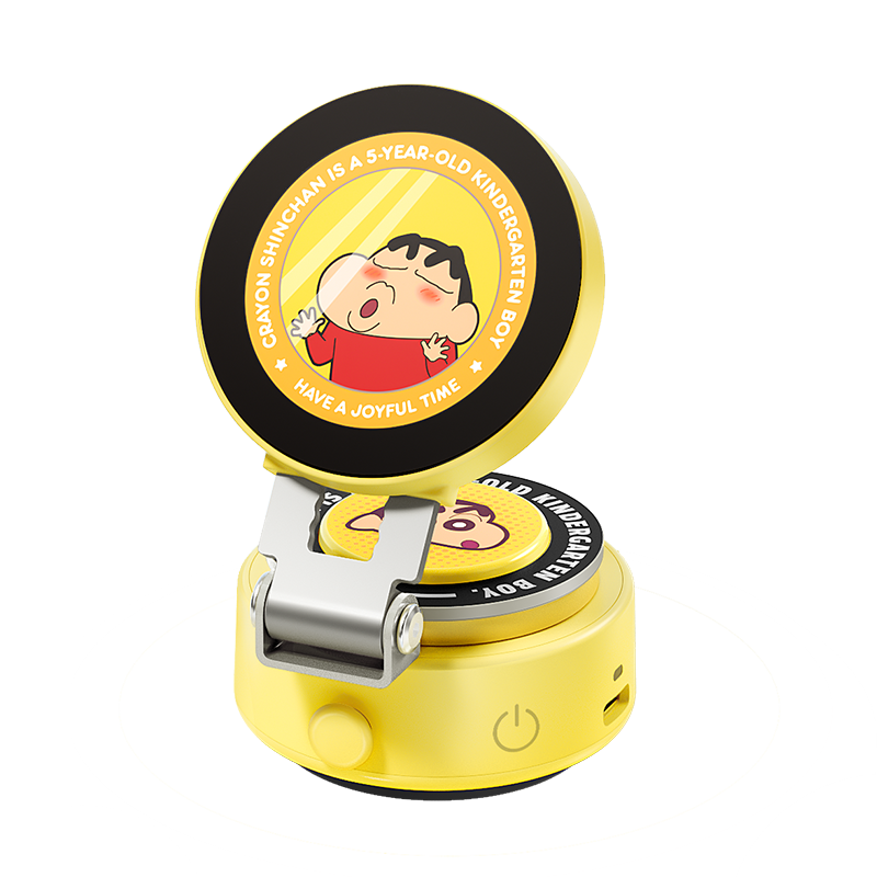ROCK Crayon Shin-Chan Electric Suction Cup Magnetic Phone Holder for Car Navigation Dashboard, Vacuum Suction Rotating Folding Extendable Universal Multifunctional Bedside Desktop Live Streaming And Filming