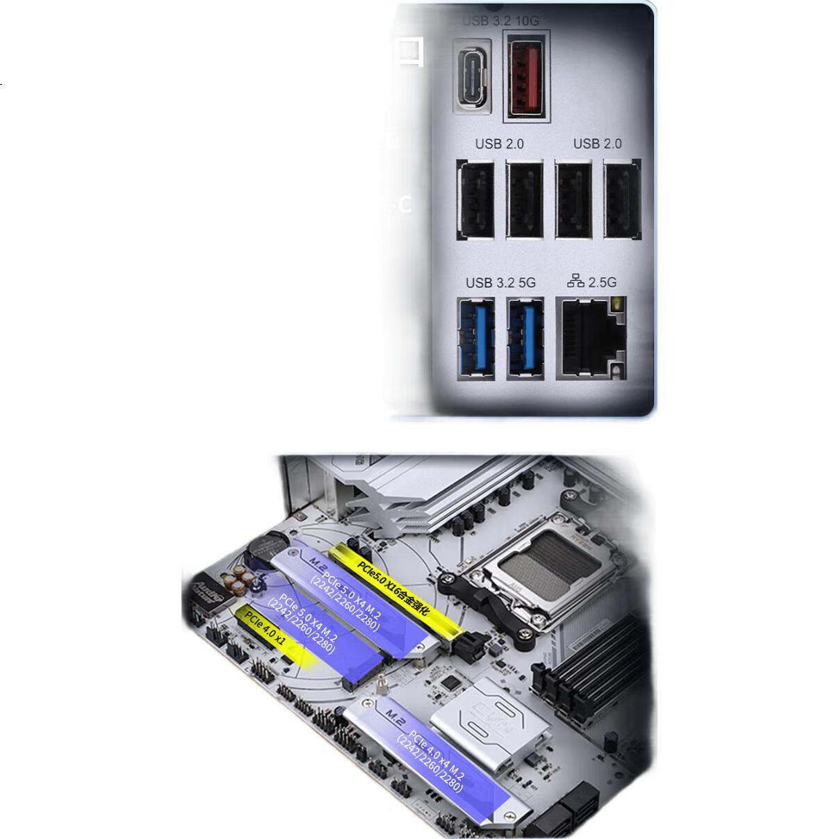 Материнская плата Colorful CVN B850M GAMING FROZEN WIFI V14, AM5, DDR5, Wi-Fi 6, 2.5G Ethernet, M-ATX