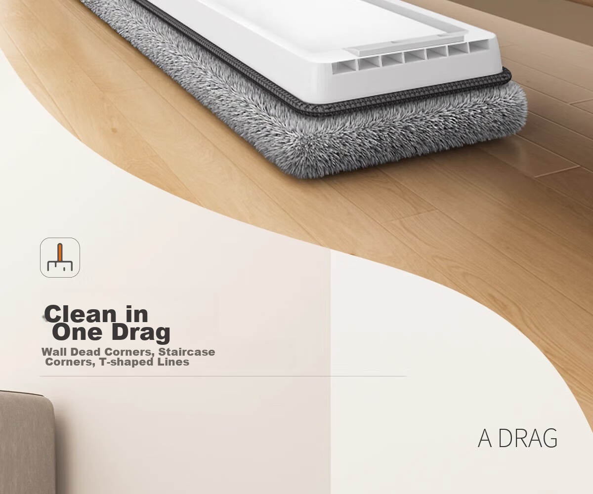 Youjialiangpin Flat Mop, 40CM Handle Length, 135CM Total Length, 3 Cloths Included, Household All-In Mop without Hand Washing, Comes with Bucket, Washing Machine Mop Set 21