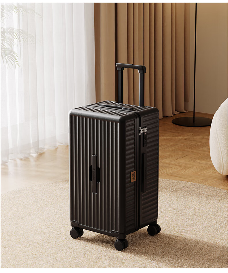 Reebok Suitcase, PC Trolley Case, Multifunctional Large Capacity Travel Luggage, Password Lock Suitcase, Leather Case, Hao Kong Bai 24 Inches 5