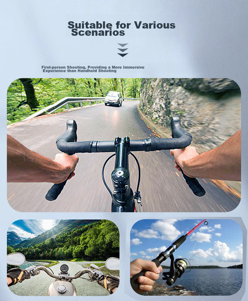 Qiye Neck Strap Mount Compatible with Insta360 X5 Panoramic Action Camera, Insta X4 Cycling Motorcycle X3 Base X5 Accessories, Neck Fishing Lure Bicycle X2 6