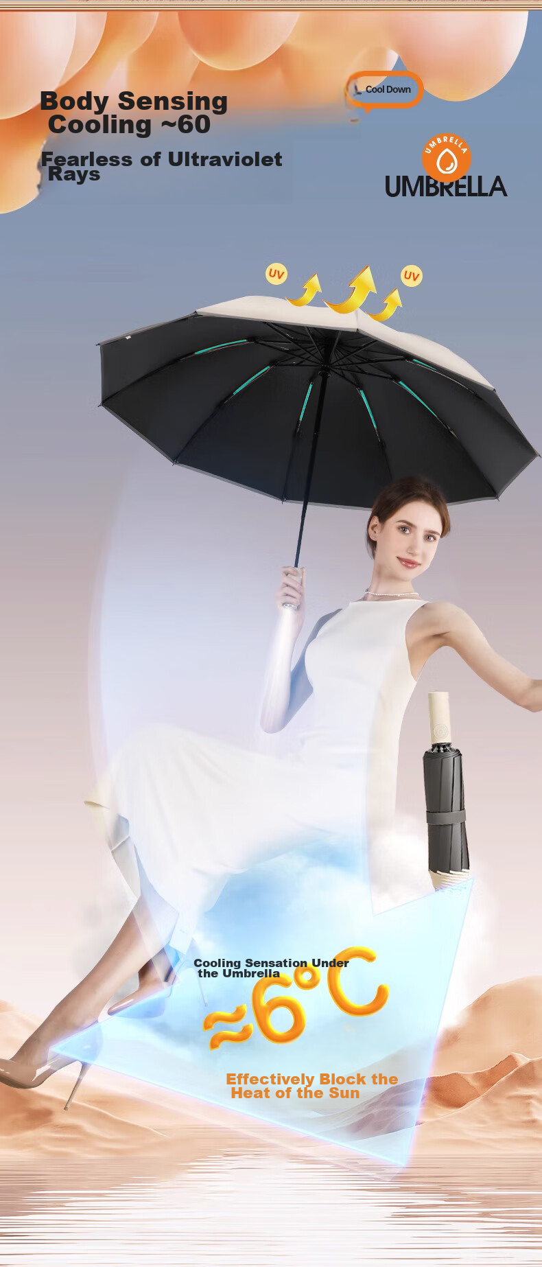 Bahainiao Umbrella, Reverse Automatic Sun And Rain Dual-Use Parasol, Car-Mounted Sunshade, Reinforced 20-Rib Windproof Folding Umbrella for Men And Wome 9