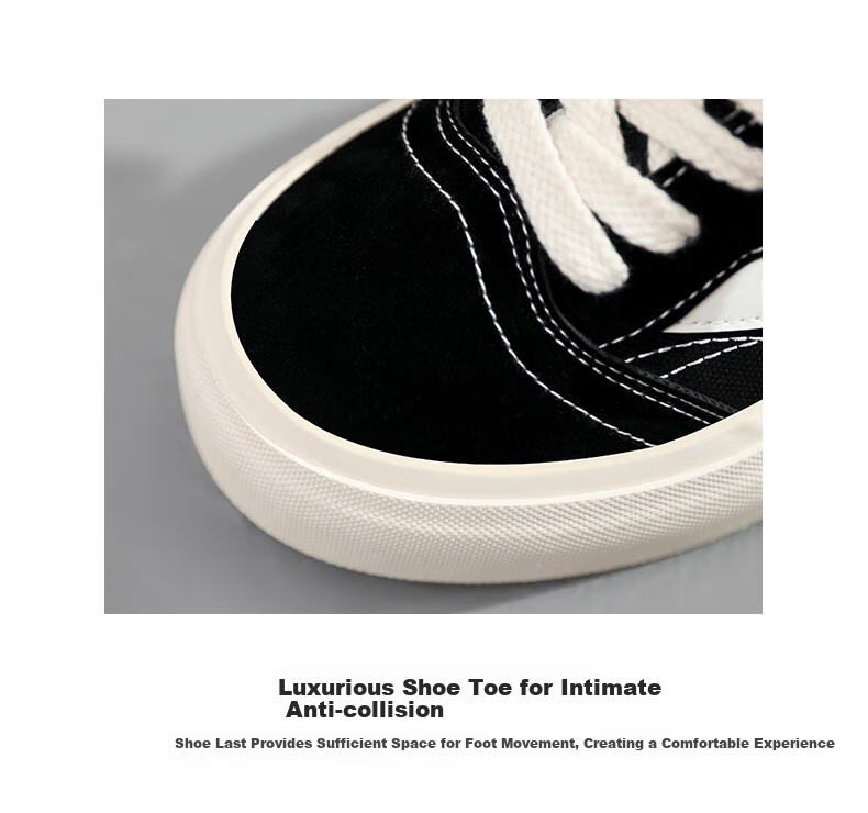 ZHR Canvas Shoes for Women, Classic Versatile Student Sneakers, Comfortable Breathable Thick-Soled Casual Women's Shoes, CS11, Black, Size 36 5