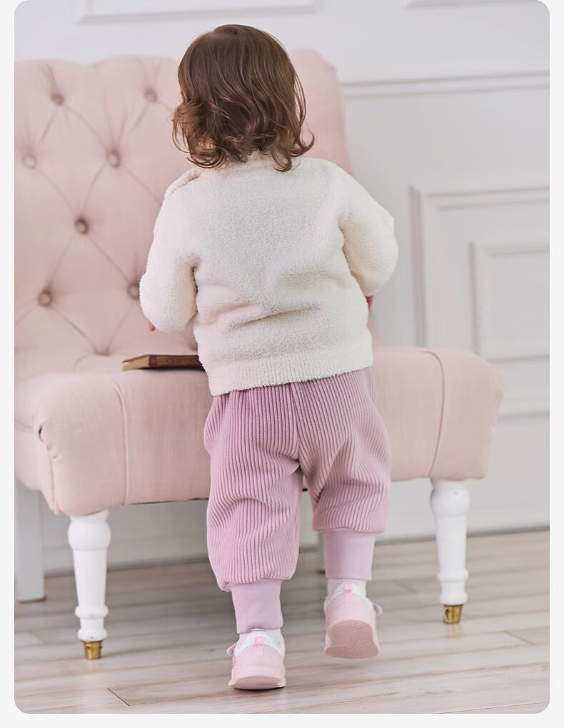 DAVE & BELLA Girls' Half Turtleneck Sweater Boys' Half Velvet Knit Pullover Autumn Winter Kids' Pullover Shirt 1