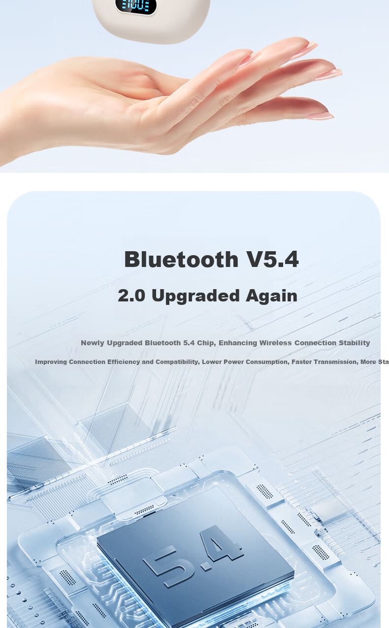 Chuang [Latest 2025 Model] Bluetooth Earphones, Wireless In-Ear, for Sports, Running, Music, Gaming, E-Sports, Low Latency, High Sound Quality, Compatible with 4