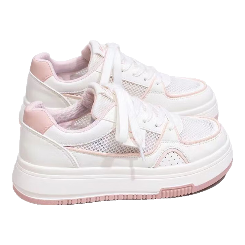 Warrior Women's Shoes, Autumn Season, Versatile Comfortable Casual Shoes, Trendy Sneakers, 4181 Beige/light Pink, Size 36
