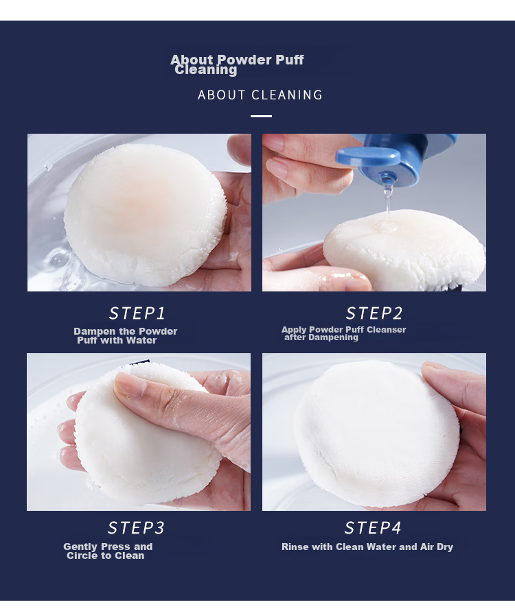 AMORTALS Velvet Feather Lightweight Face Powder Puff Large Size Loose Powder Puff Non-Absorbent Makeup Tool 21