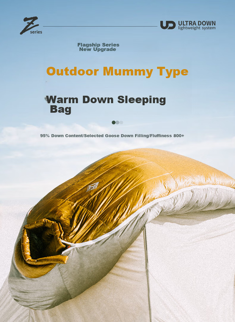 BLACKICE Z Series Lightweight Egyptian-Style Goose Down Sleeping Bag Camping Sleeping Bag Z400 (New Standard) / Starry Sky Blue / L 1