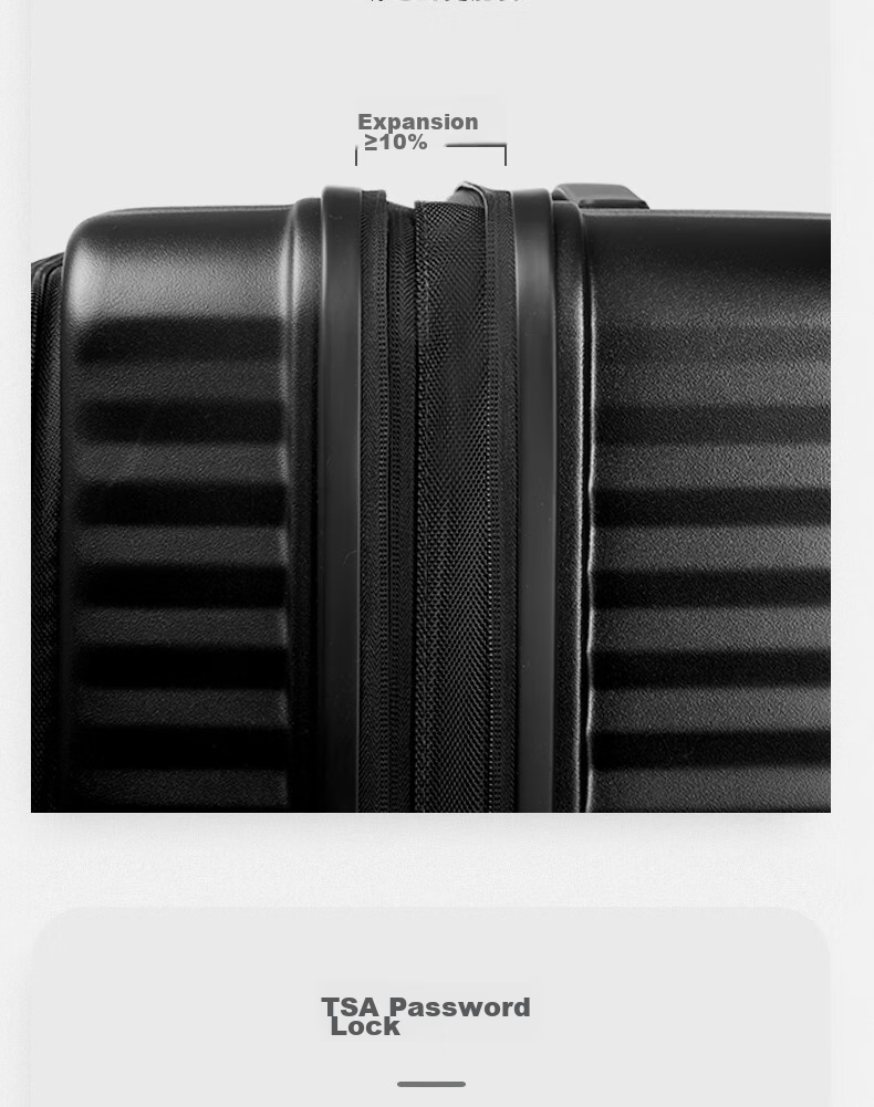 Echolac Front-Opening Luggage, Expandable Trolley Case, High-Quality TSA Travel Suitcase PC183F, 20 Inches, Milk Tea Gray 11