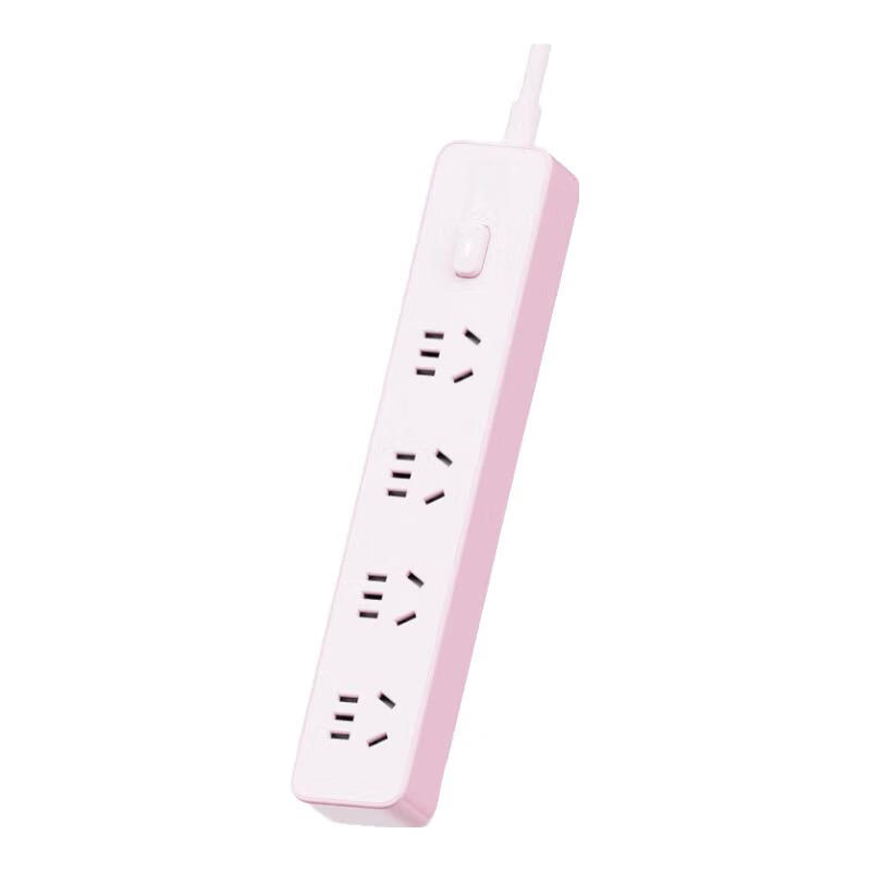 BULL Power Strip/Extension Cord/Surge Protector/Power Bar/Outlet Strip/Power Board/Z Generation, 4 Outlets with Master Switch, 1.8 Meters Long, GN-Z1041, Cherry Blossom Pink