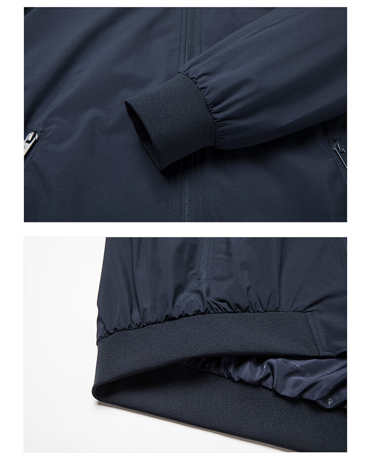 Edenbo Autumn Winter Casual Jacket Baseball Collar Business Commuter Coat Men Navy Blue 170/88A (L) 17