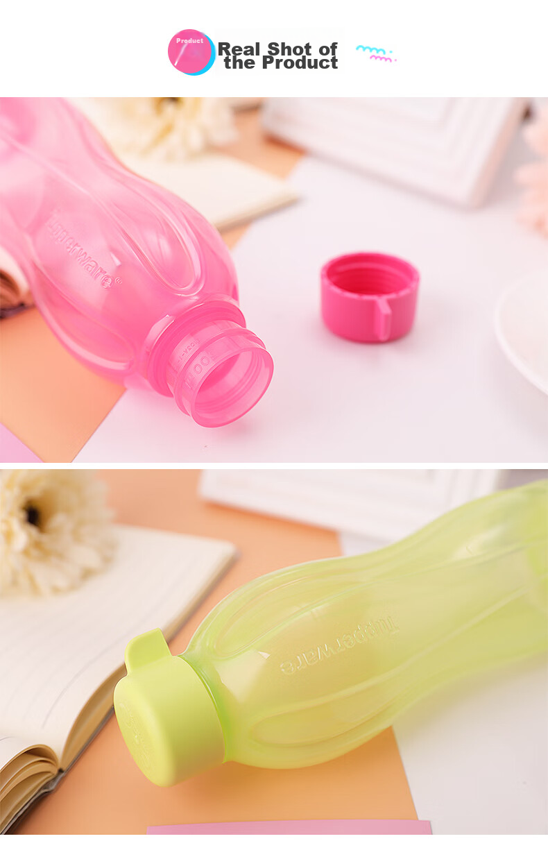Tupperware Portable Plastic Cup, 310ml, Summer Water Bottle, Compact Mini Pocket Cup for Sports, Macaron Blue 10