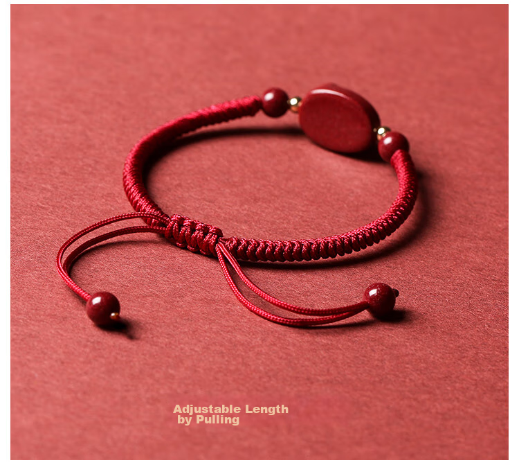 Shichuanbaishi Cinnabar Bracelet, 2026 Year of The Horse Zodiac Year, Red String Bracelet for Good Luck, Mingwang Zodiac Buddha Amulet, Available in Men's And Women's Styles 7