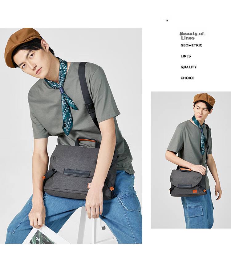 BOSTANTEN Men's Shoulder Crossbody Bag, Trendy Student Backpack, Large Capacity Multifunctional Handbag, Briefcase, Messenger Bag for Me 4